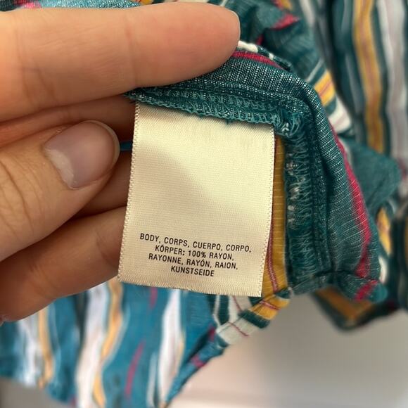 Anthropologie Maeve Striped Brenda Peasant Balloon Sleeve Blouse - Picture 6 of 13